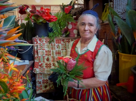 Flower lady at the markt Funchal